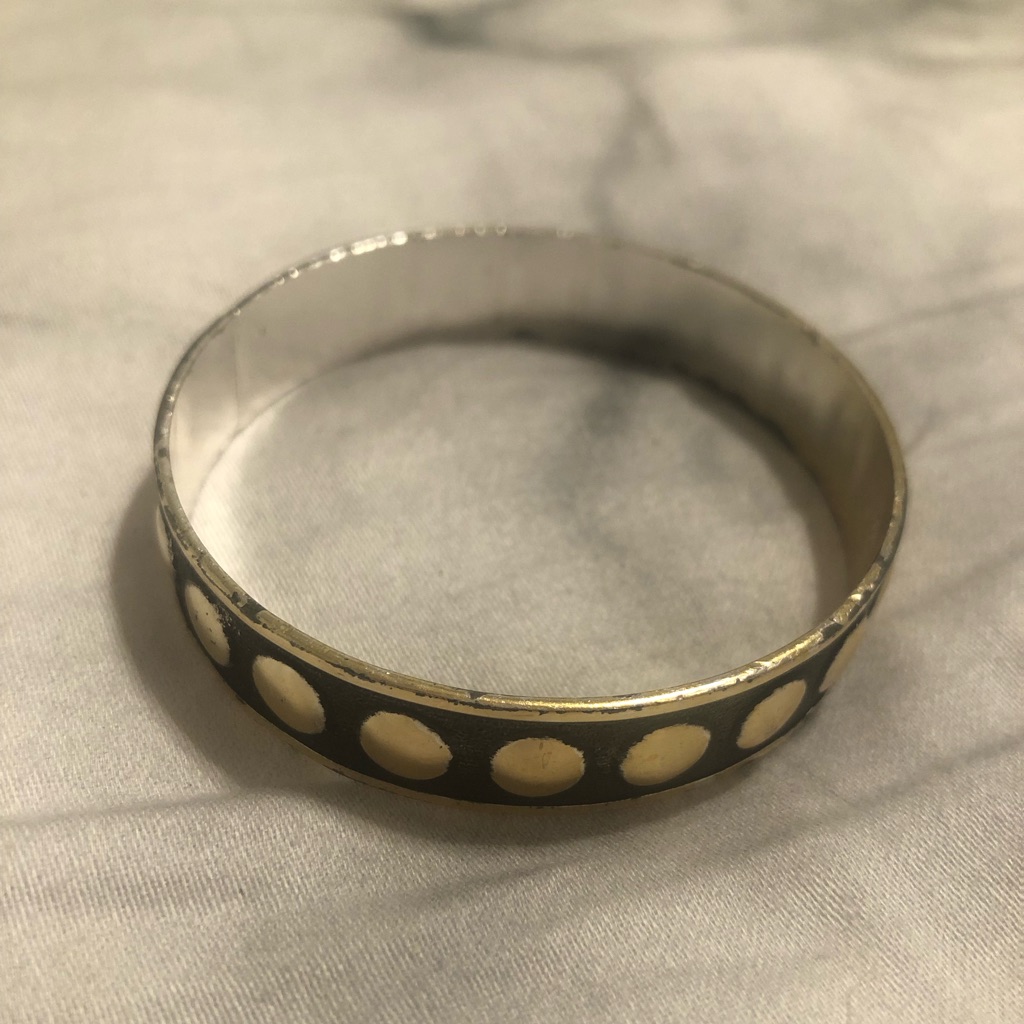Wrangler Black And Silver Bangle Bracelet 15$